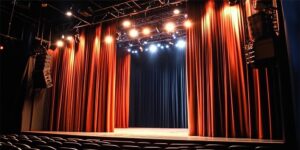 Cortinas de escenario ignífugas