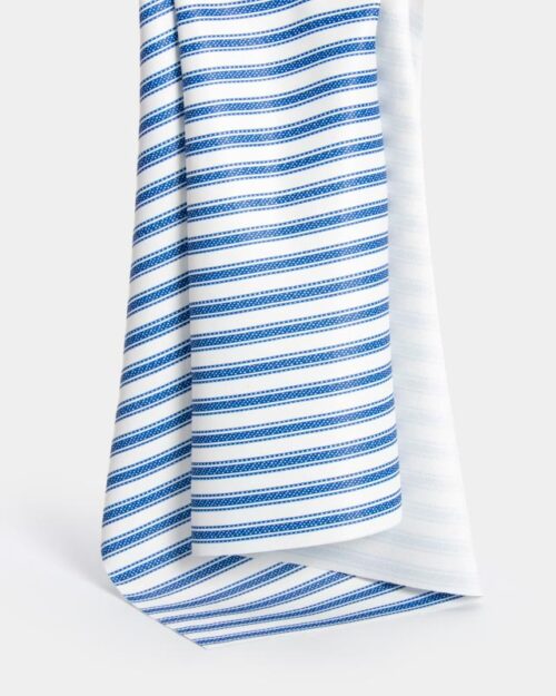 Inherent FR Printed Stripe Sateen Fabric for Hotel Bedding