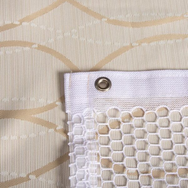 Begoodtex-Flammenhemmendes-Gewebe-07429 NFPA 701-zertifizierter, schwer entflammbarer Vorhang für Krankenhauskabinen mit geometrischem Jacquardmuster