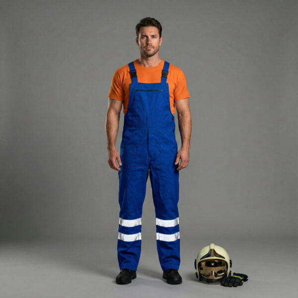 EN ISO 13688認証取得 難燃性 100%コットン サロペット 280 g/m² 産業用プロジェクト向け