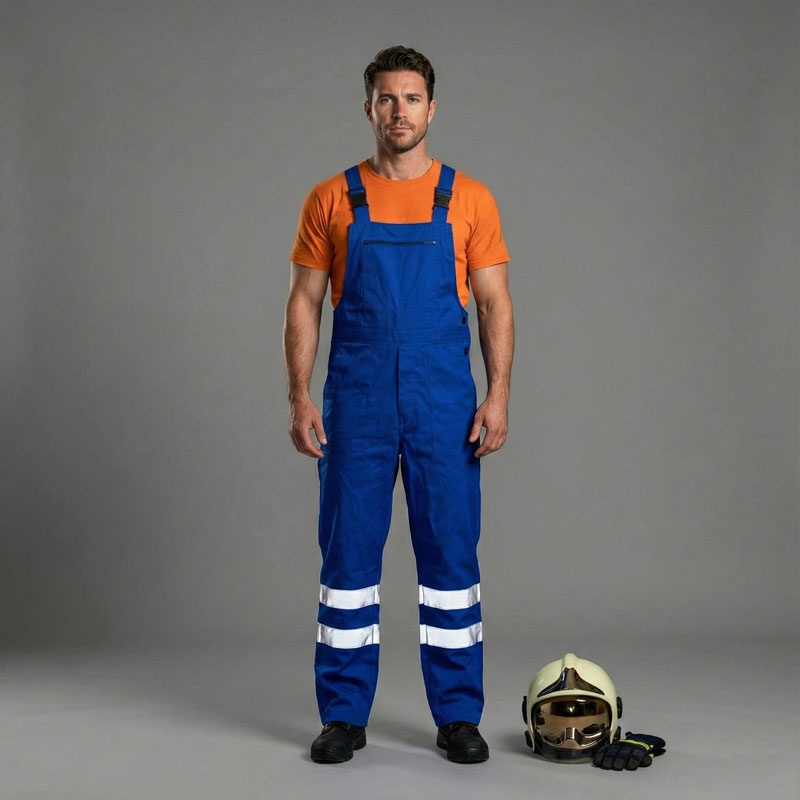 帯電防止・難燃性コットン製つなぎ服（特注生産オプションあり）｜EN ISO 11612