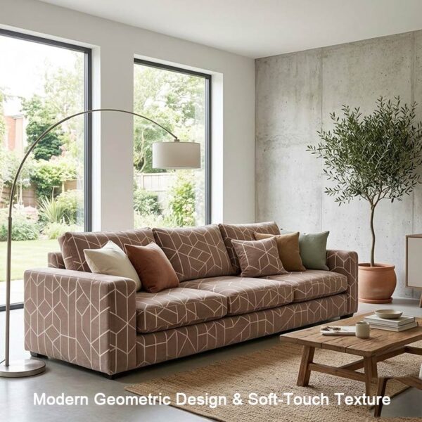 BS 5852 gecertificeerde vlamvertragende geometrische meubelstof 350 g/m² voor bankprojecten