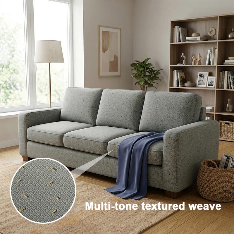 Tessuto per divano in poliestere pesante testurizzato, ignifugo intrinsecamente e resistente all'usura | 510 g/m² | 150 cm | BS 5852 Crib 5
