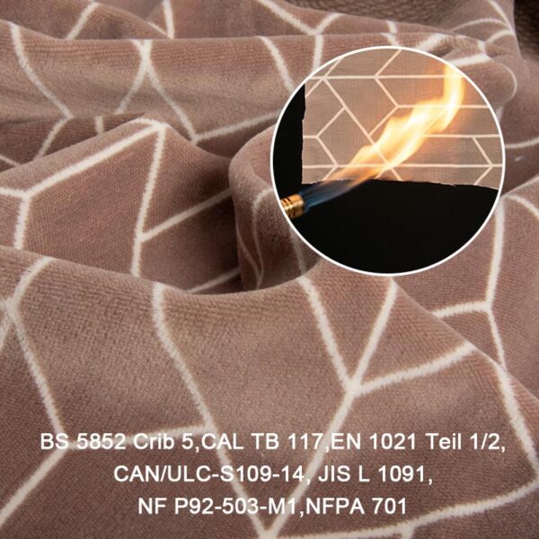 BS 5852 gecertificeerde vlamvertragende geometrische meubelstof 350 g/m² voor bankprojecten