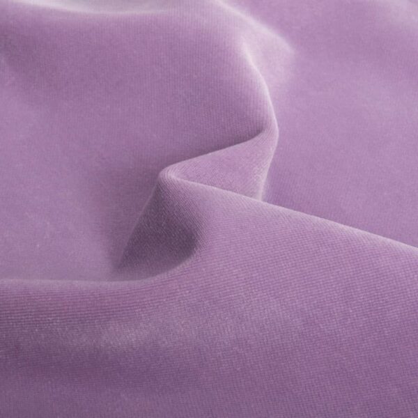 Begoodtex-vlamvertragende-stof-08480 385 g/m² van nature vlamvertragende fluwelen stof, lichtpaars, voor theater, NFPA 701, rechtstreeks van de fabriek