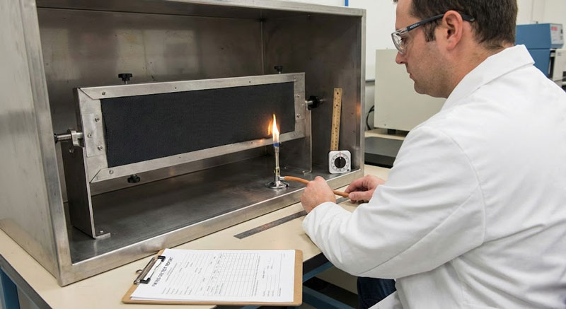 So funktioniert der FMVSS 302-Test