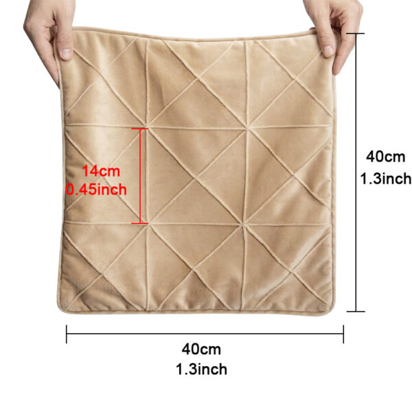 Almofada decorativa de veludo com tratamento retardante de chamas permanente e estampa geométrica