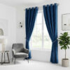 Grommet Inherent Flame Retardant Velvet Hotel Curtains (NFPA 701)-Durable Fade Resistant Quality