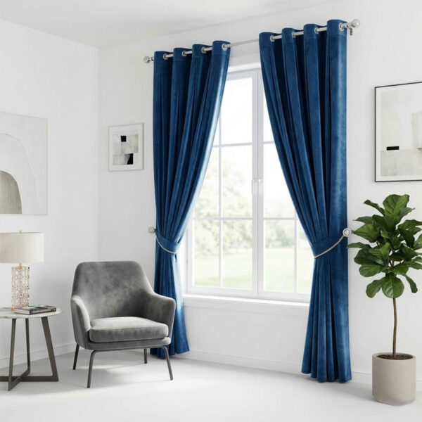 Grommet Inherent Flame Retardant Velvet Hotel Curtains (NFPA 701)-Durable Fade Resistant Quality