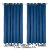 Grommet Inherent Flame Retardant Velvet Hotel Curtains (NFPA 701)-Durable Fade Resistant Quality