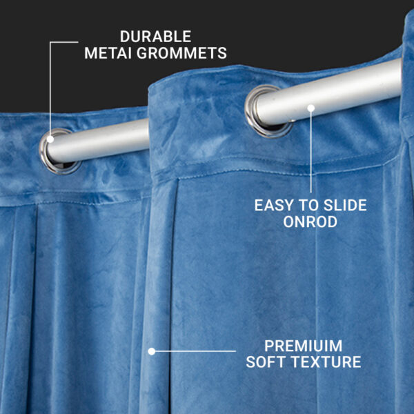 Grommet Inherent Flame Retardant Velvet Hotel Curtains (NFPA 701)-Durable Fade Resistant Quality