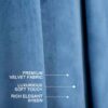 Grommet Inherent Flame Retardant Velvet Hotel Curtains (NFPA 701)-Durable Fade Resistant Quality