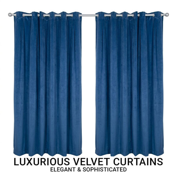 Grommet Inherent Flame Retardant Velvet Hotel Curtains (NFPA 701)-Durable Fade Resistant Quality