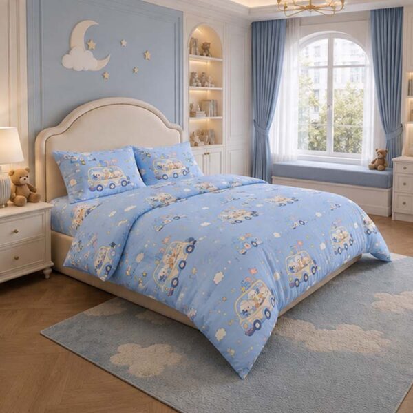 Flame Retardant Kids Bedding Set Custom Printed Cartoon Pattern OEKO-TEX Standard 100 Bulk Supplier