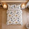 Kids Bedding Set Custom Printed Cartoon Pattern with Mildew Resistance and Flame Retardant Protection for Bulk Orders | BS 5815