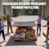 Large Black Fireproof Outdoor Blanket 1800°C Resistance NFPA 701 Standard Bulk Wholesale Supplier-Essential Safety Gear For Every Home