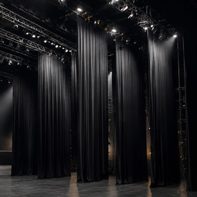 Solução têxtil retardante de chamas para palcos e teatros