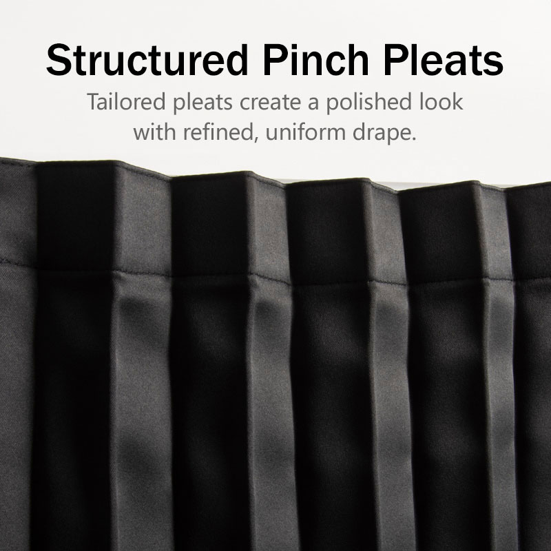 flame retardant blackout curtain black polyester finished short curtain 99.9 blackout