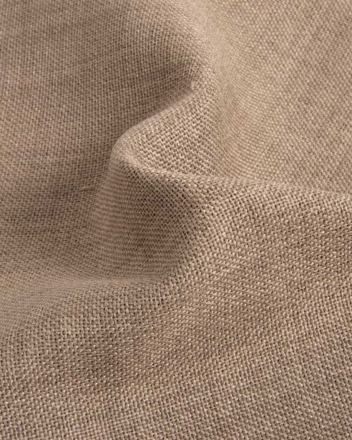flame retardant dimout fabric beige linen look curtain fabric for hotel drapery