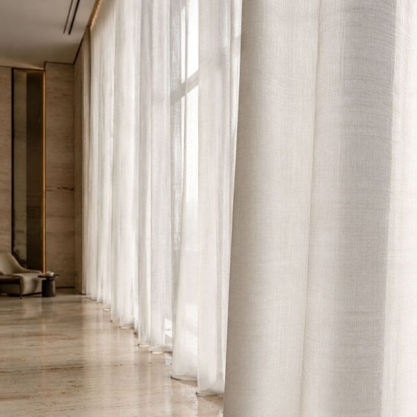 Flame Retardant Voile Fabric for Hotel Privacy Curtains 130 g/m² 280 cm Bulk OEM