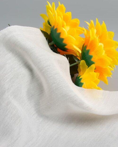 plain voile curtain fabric white flame retardant sheer fabric for hotel drapery