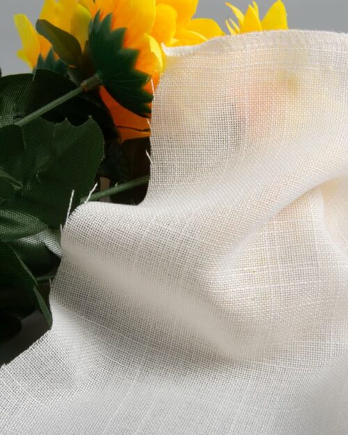 heavyweight sheer curtain fabric white dense woven fabric for hotel privacy drapery