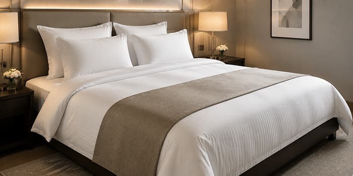 BEGOODTEX flame retardant bedding and linen fabrics for hospitality and healthcare projects