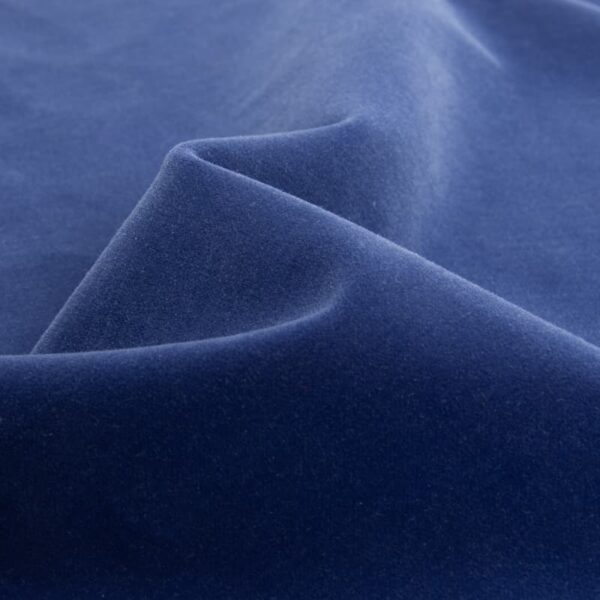 Tissu d'ameublement en velours tissé ignifugé begoodtex, bleu foncé, pour canapé