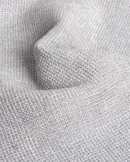 Cortina opaca ignífuga de 300 cm de ancho, 420 g/m², color gris claro con aspecto de lino