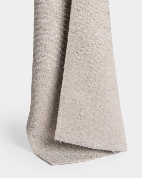 Tejido jacquard ignífugo para cortinas opacas, 300 cm, 440 g/m², textura color avena