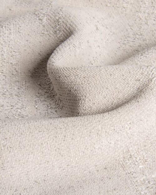 Tejido jacquard ignífugo para cortinas opacas, 300 cm, 440 g/m², textura color avena