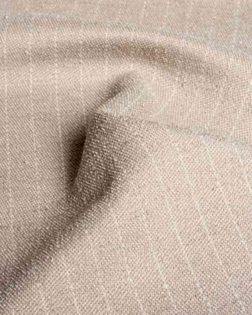 Tela para cortinas texturizada a rayas ignífuga, 300 cm, 450 g/m², color tostado