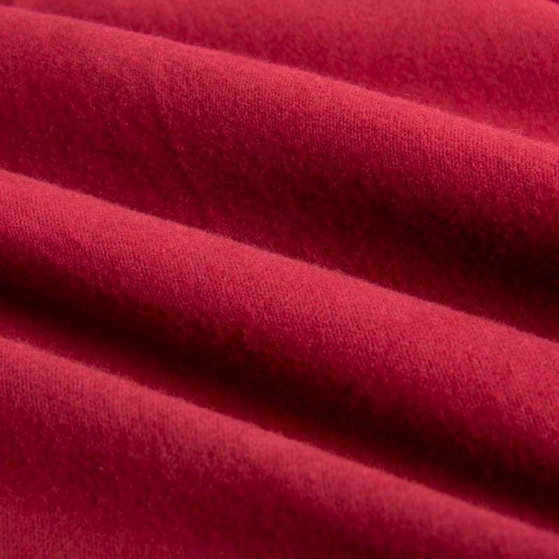 begoodtex flammhemmender Bühnenvorhangstoff aus Baumwolle, bordeauxrot, matte Oberfläche