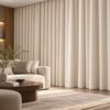 begoodtex schwer entflammbarer Diamant-Jacquard-Gardinenstoff in Elfenbein