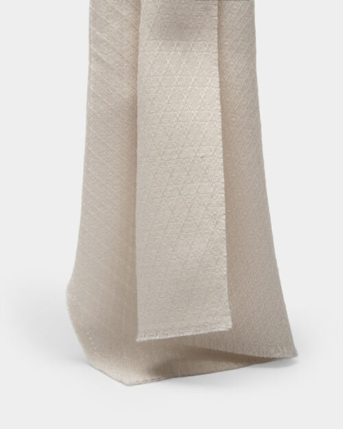 begoodtex schwer entflammbarer Diamant-Jacquard-Gardinenstoff in Elfenbein