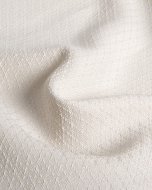 begoodtex schwer entflammbarer Diamant-Jacquard-Gardinenstoff in Elfenbein
