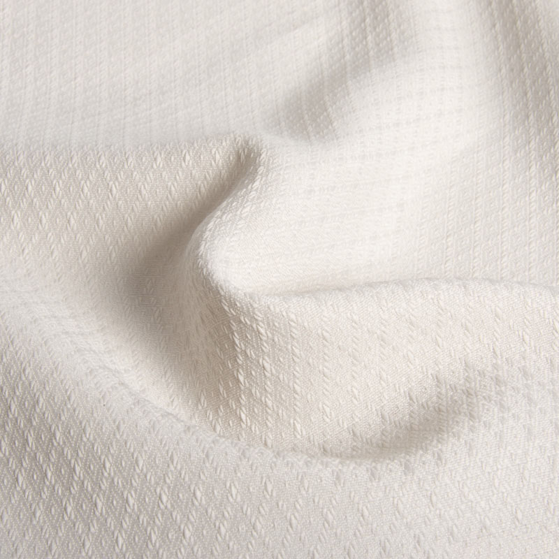 begoodtex schwer entflammbarer Diamant-Jacquard-Gardinenstoff in Elfenbein