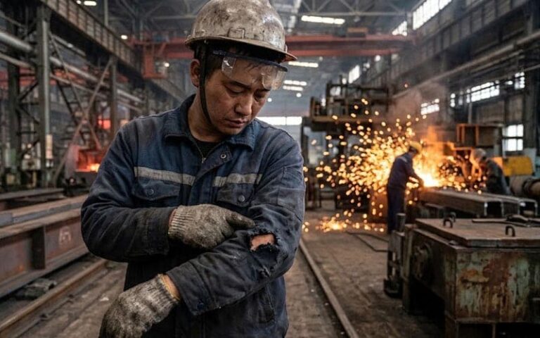begoodtex industrial worker performing hot work in a metal fabrication workshop